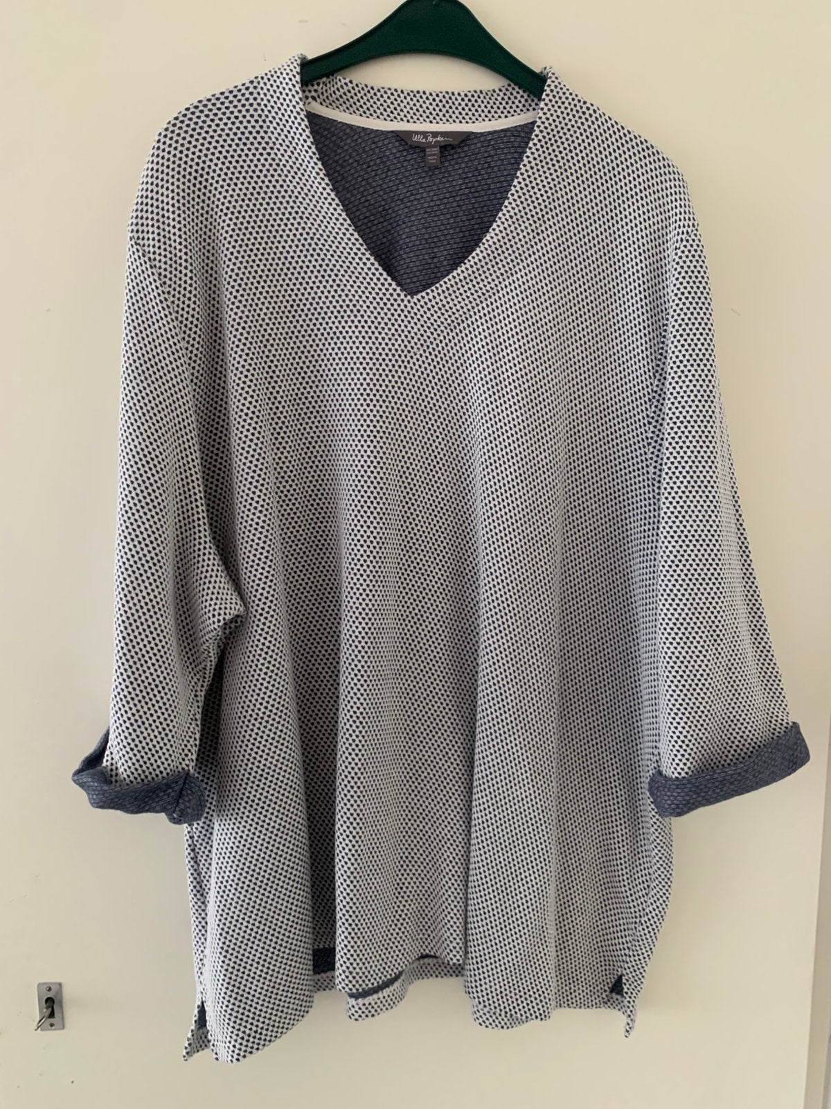 Mooi tuniek van Ulla Popken maat 58/60, Ophalen of Verzenden, Zo goed als nieuw, Blauw, Blouse of Tuniek