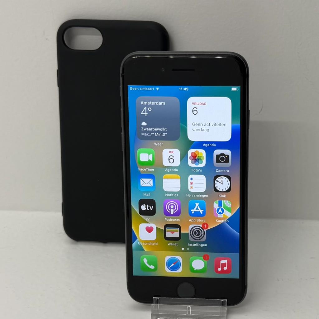 iPhone 8 64GB Zwart | iOS 16.7.13 | Met garantie, Telecommunicatie, Mobiele telefoons | Apple iPhone, Toulonselaan 72, Ophalen of Verzenden