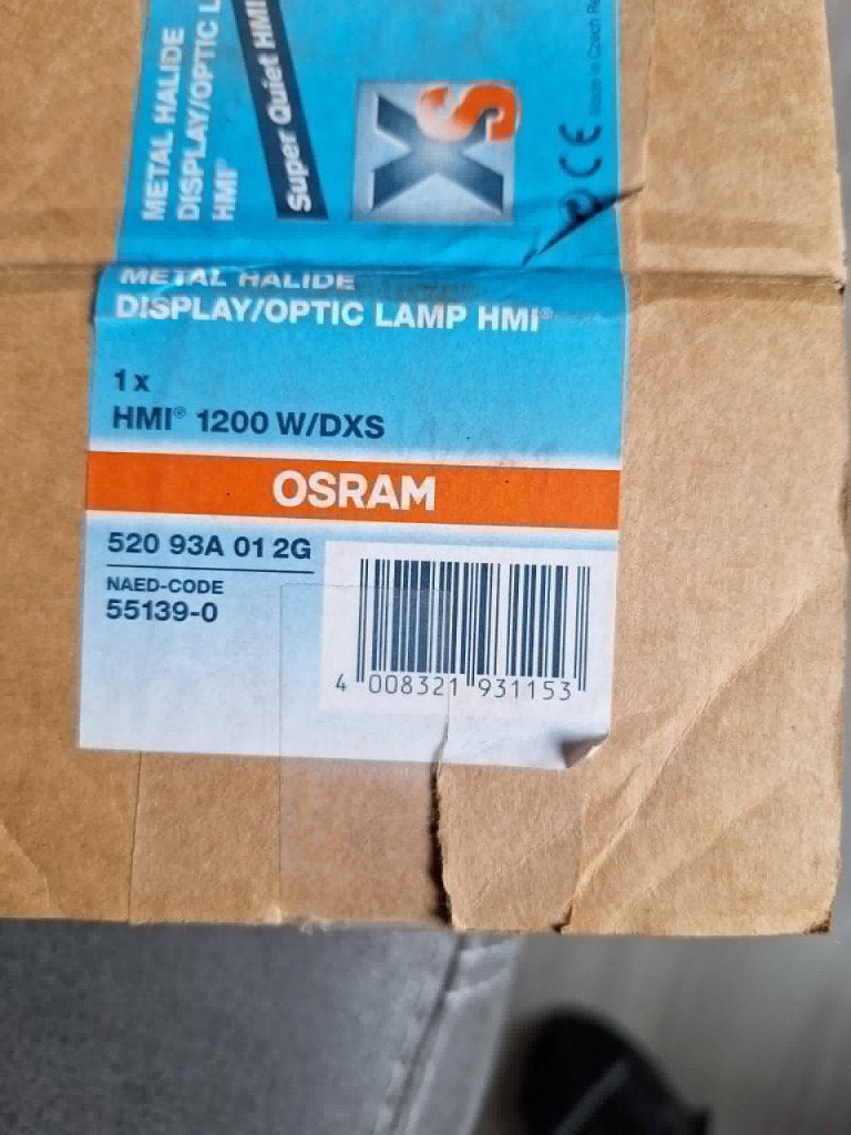 Nieuwe Osram HMI 1200 W/DXS projectielamp voor oa Fotografie, Overige merken, Belichting, Ophalen of Verzenden, Nieuw