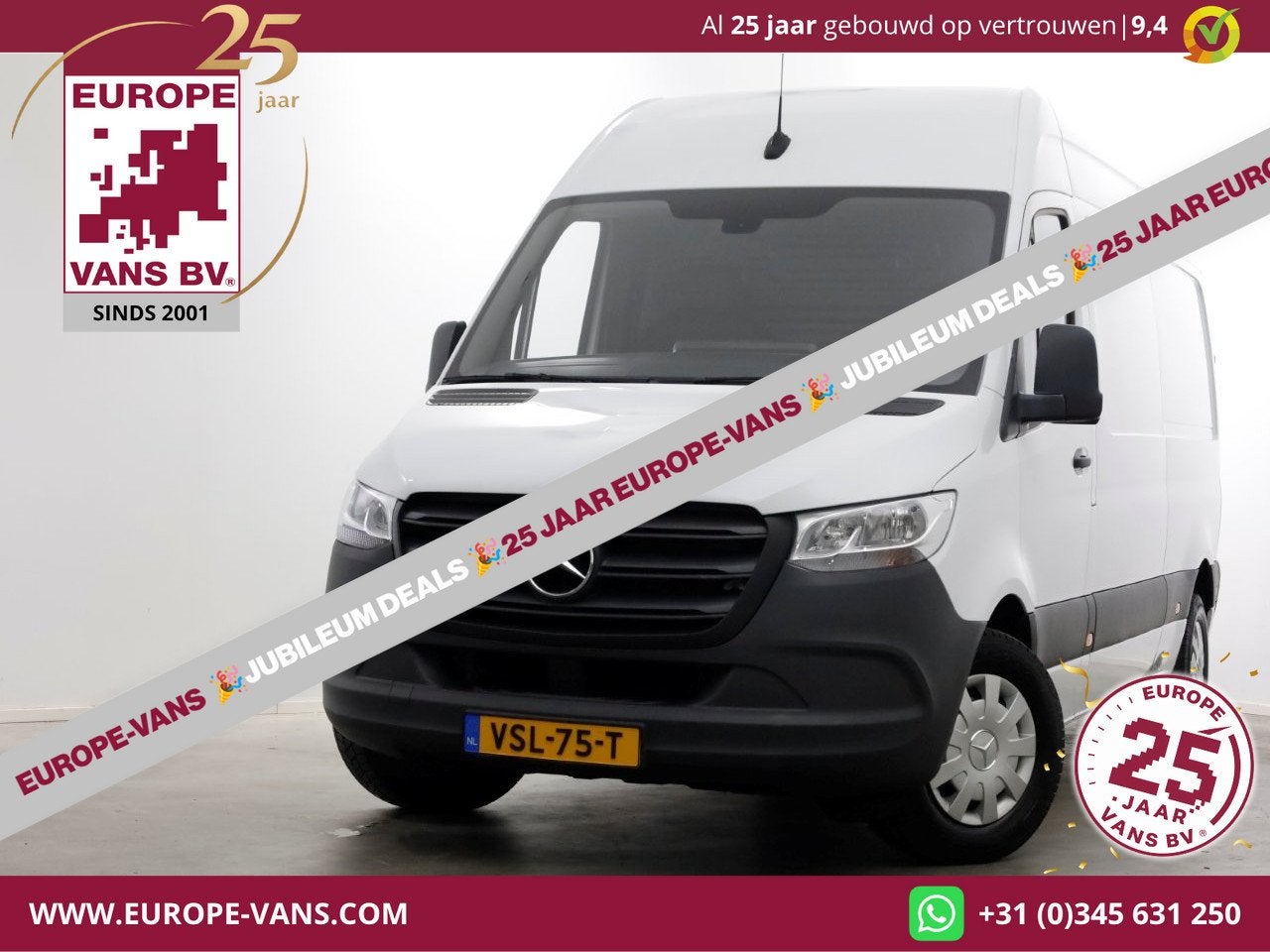 Mercedes-Benz Sprinter 215 CDI 150pk L2H2 9G Automaat Airco/, Gebruikt, Euro 6, Bedrijf, Diesel