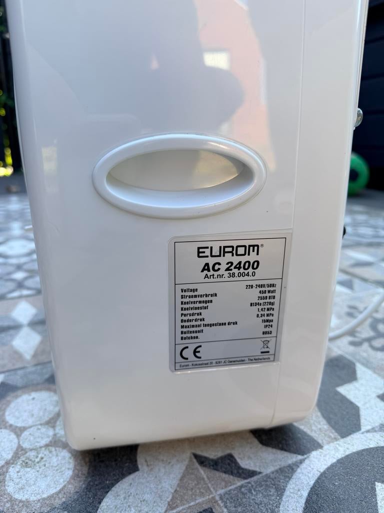 Eurom AC 2400 Mobiele Airco - Gebruikt in de caravan, Witgoed en Apparatuur, Airco's, Ophalen, Gebruikt, Minder dan 60 m³, Koelen en Ontvochtigen