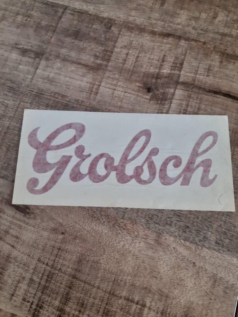 Grolsch sticker rood, Verzamelen, Ophalen of Verzenden, Nieuw, Reclamebord, Plaat of Schild, Grolsch