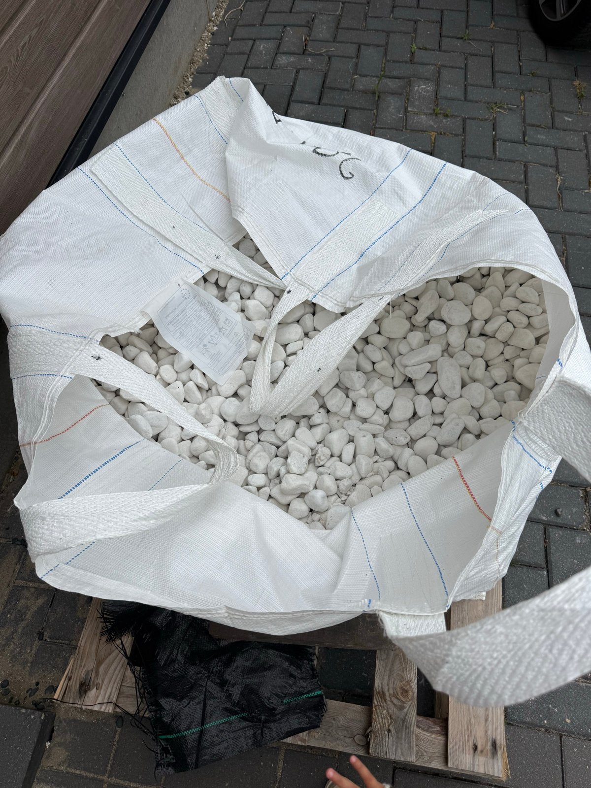 Witte sierstenen voor tuin +/- 400 kilo, Ophalen, Gebruikt, Wit, Grind
