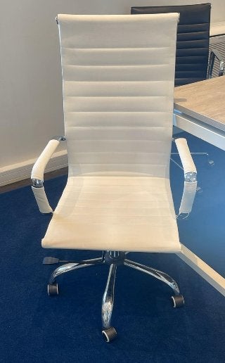 Witte design bureaustoel, Ophalen, Gebruikt, Wit, Bureaustoel