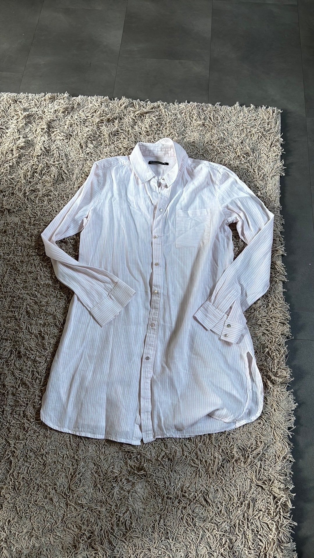 Expresso lichtroze gestreepte blouse – maat 40, Maat 38/40 (M), ., Ophalen of Verzenden, Zo goed als nieuw