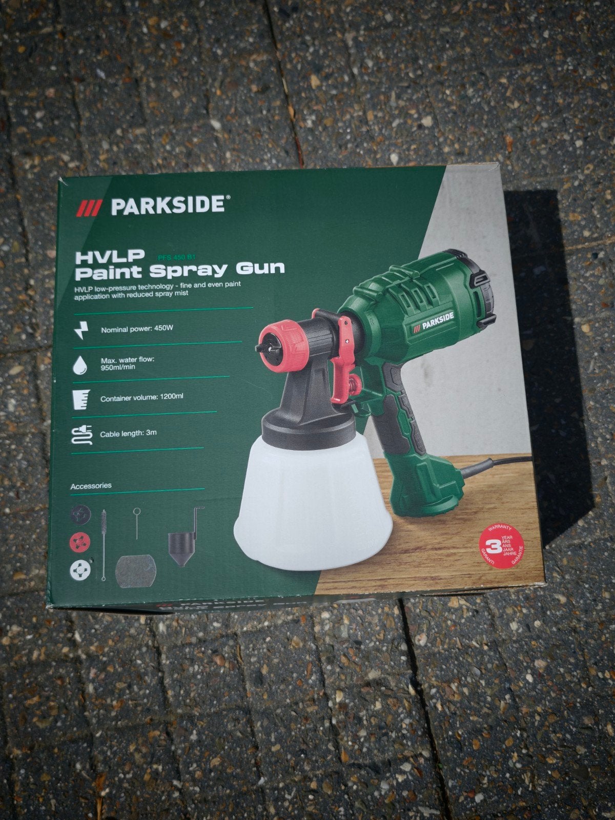 Parkside HVLP Verfspuitpistool, Ophalen, Zo goed als nieuw, Verfspuit of Verfpomp