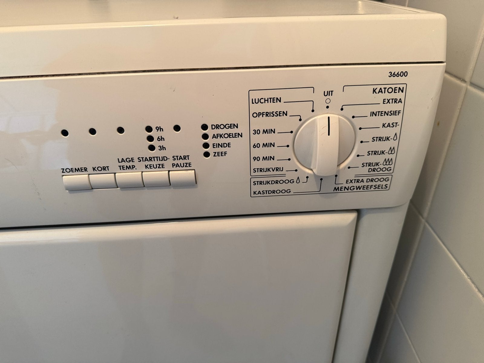 AEG Lavatherm wasdroger afvoer incl verhoger, Ophalen, 6 tot 8 kg, Gebruikt, Voorlader