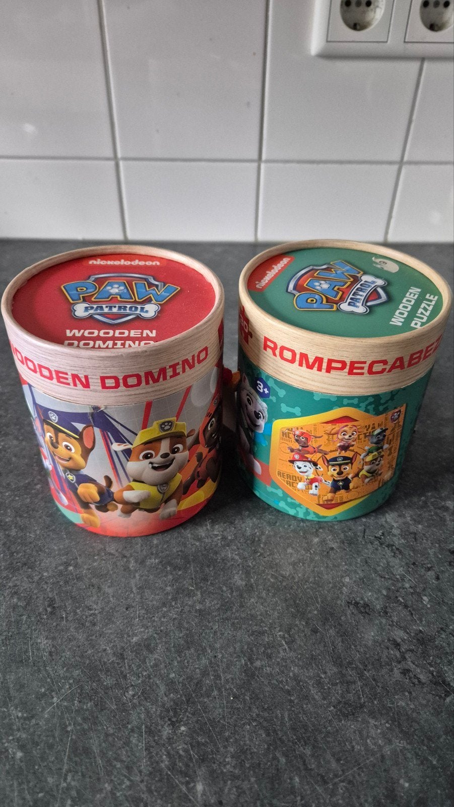 Houten paw patrol puzzel en domino, Ophalen