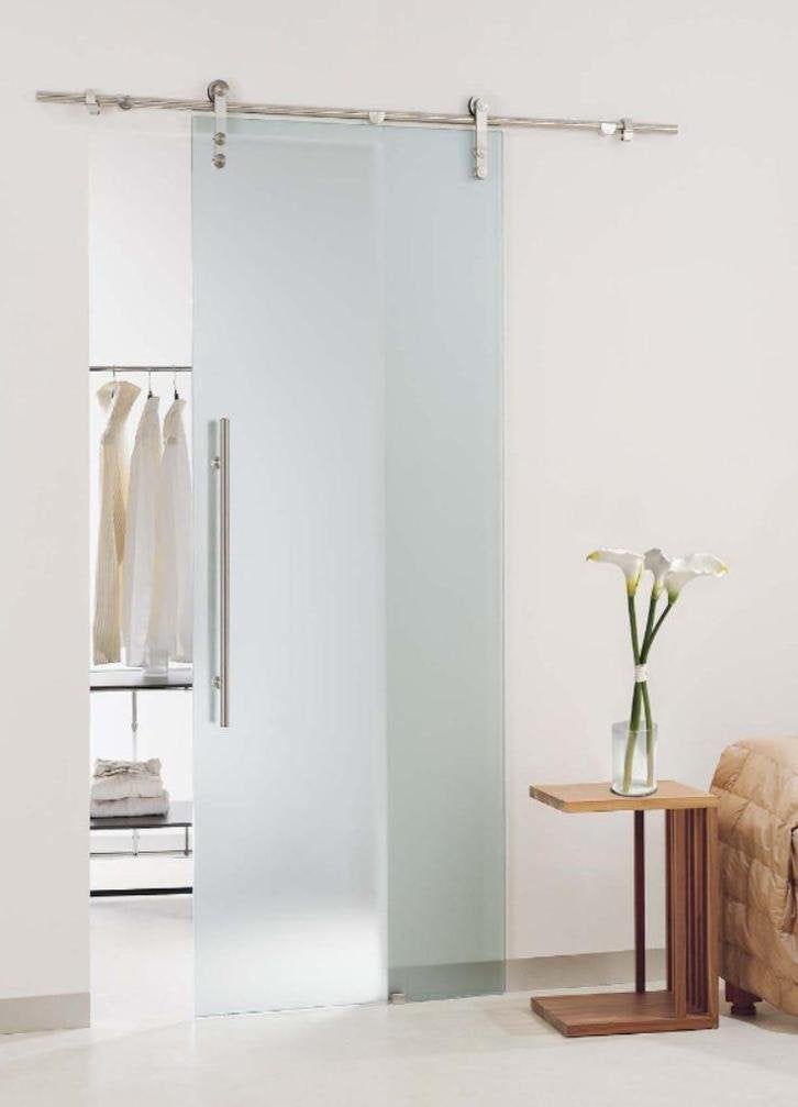 Glazen deur | Gehard glas | Binnendeur | Draai en schuifdeur, 80 tot 100 cm, Binnendeur, Niet ingevuld, Nieuw