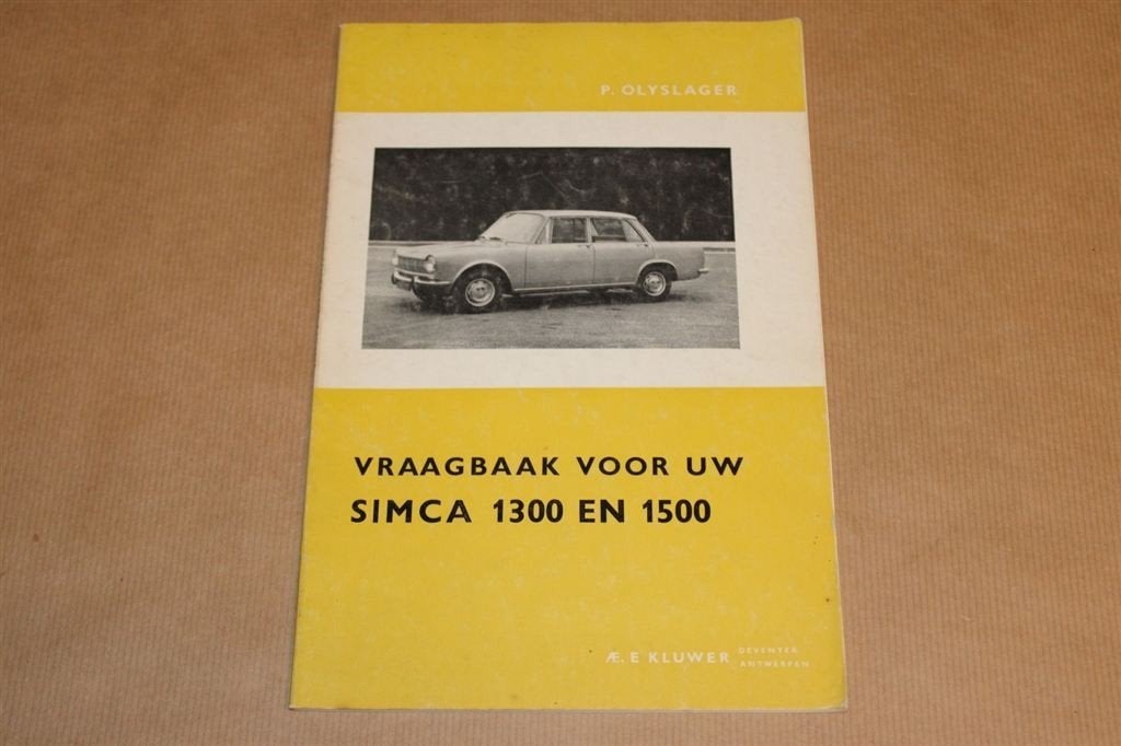 Vraagbaak Simca 1300 en 1500 - 1965, Auto diversen, Handleidingen en Instructieboekjes, Ophalen of Verzenden