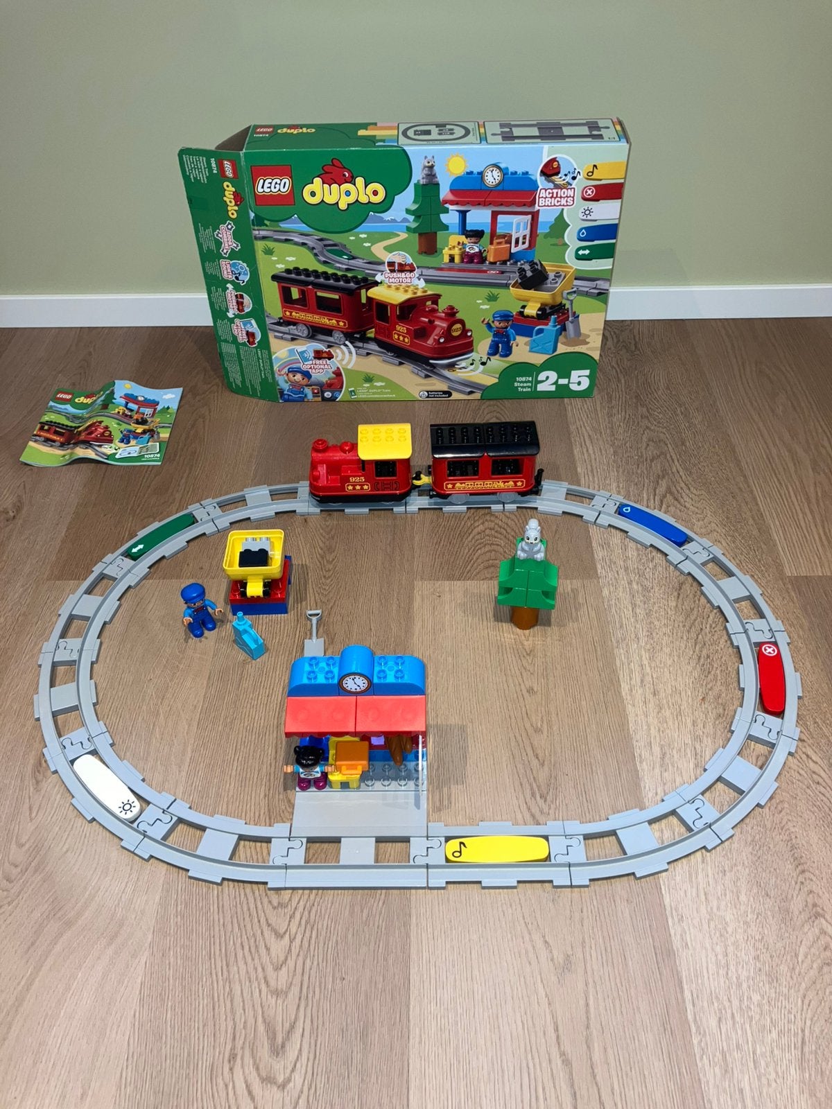 LEGO DUPLO Stoomtrein 10874, Inclusief accessoires, Ophalen of Verzenden, Zo goed als nieuw, Duplo