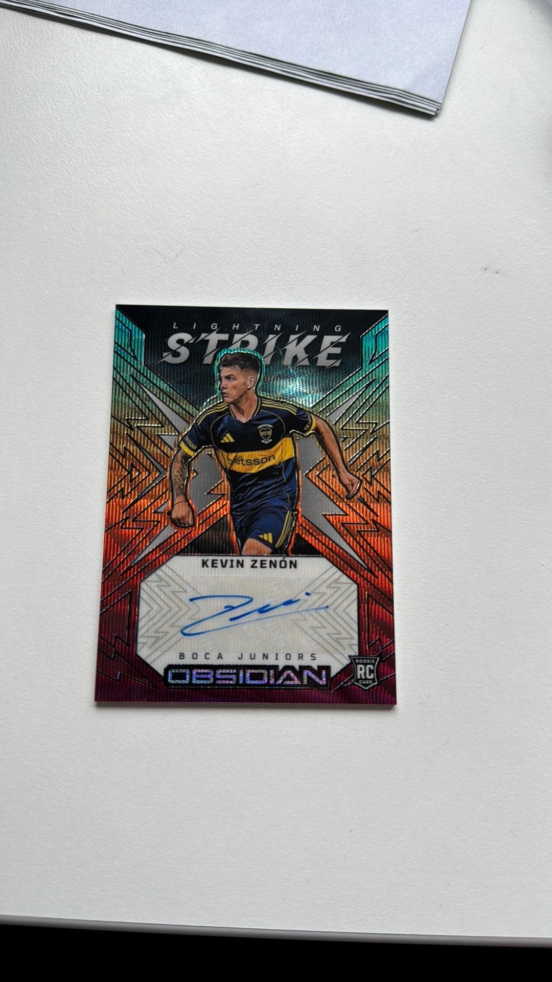 Kevin Zenón Boca Lightning Strike Panini Obsidian /4, Ophalen of Verzenden, Zo goed als nieuw