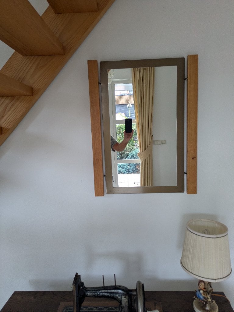 mooie spiegel; slechts €5,-, Ophalen, Zo goed als nieuw, Minder dan 100 cm, Rechthoekig