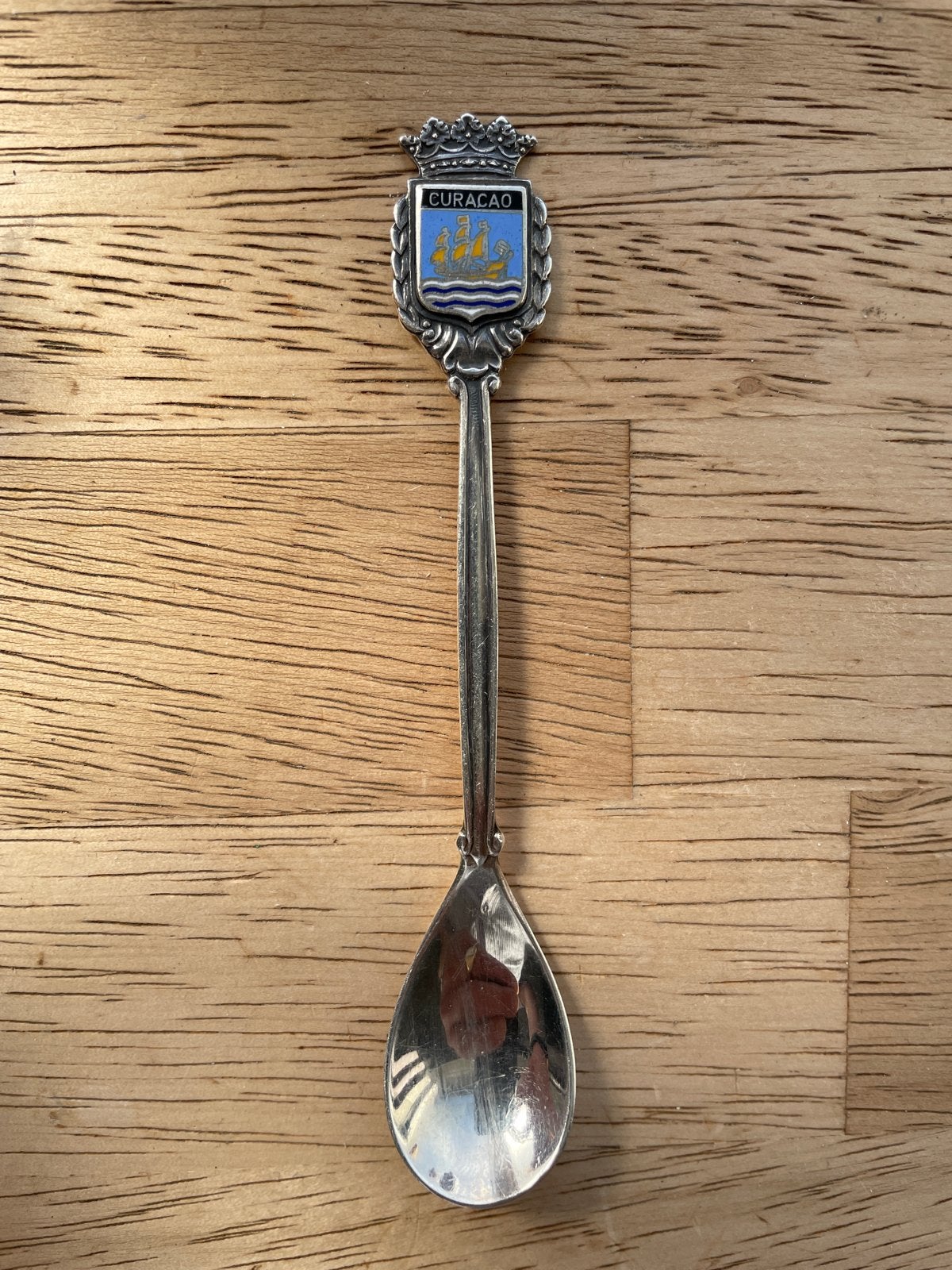 Vintage Curaçao Souvenir Lepel - Zilver, Antiek en Kunst, Antiek | Goud en Zilver, Ophalen of Verzenden, Zilver