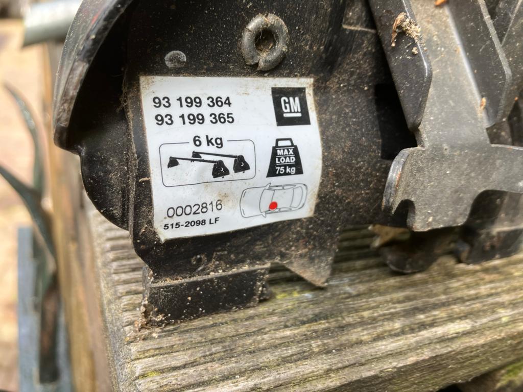 Dakrail voor Opel Zafira (GM 93 199 364/365), Auto-onderdelen, Airco en Verwarming, Ophalen of Verzenden, Gebruikt