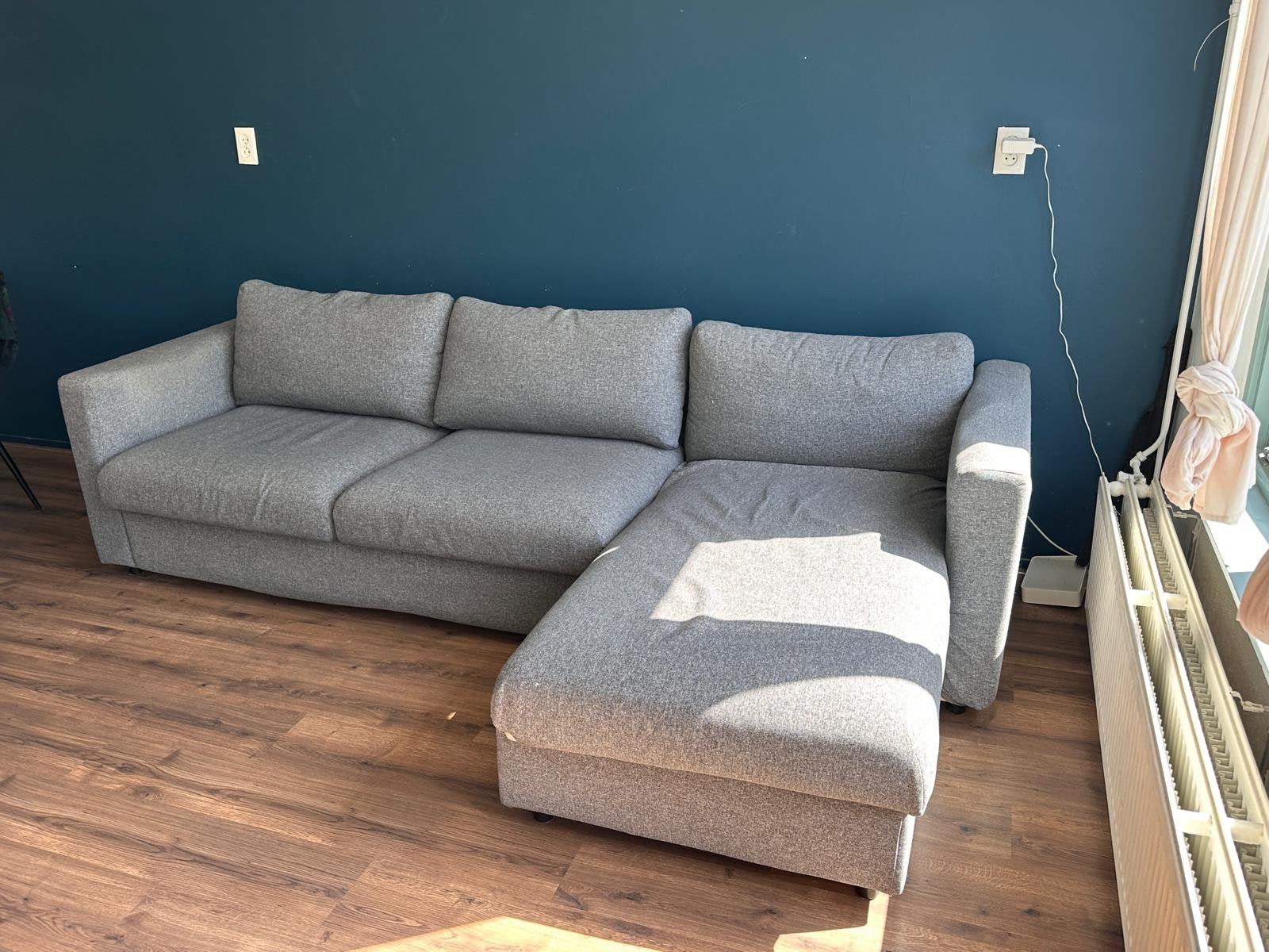 Mooi Bank sofa hoekbank grijs nice couch, Ophalen of Verzenden, Zo goed als nieuw