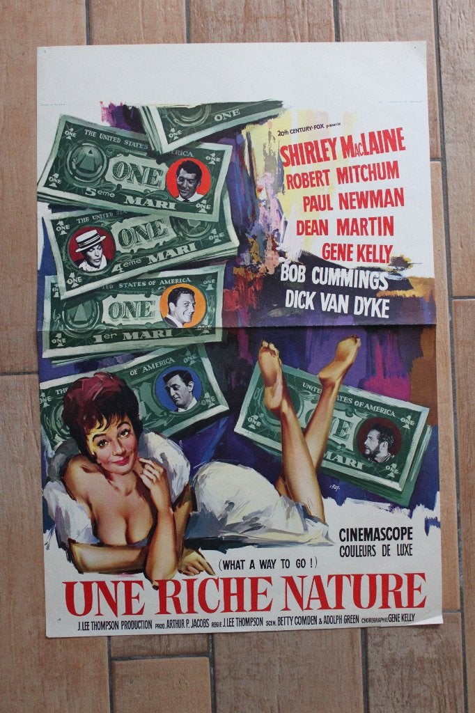 filmaffiche Dean Martin What A Way To Go 1964 filmposter, Rechthoekig Staand, Ophalen of Verzenden, Zo goed als nieuw, A1 t/m A3