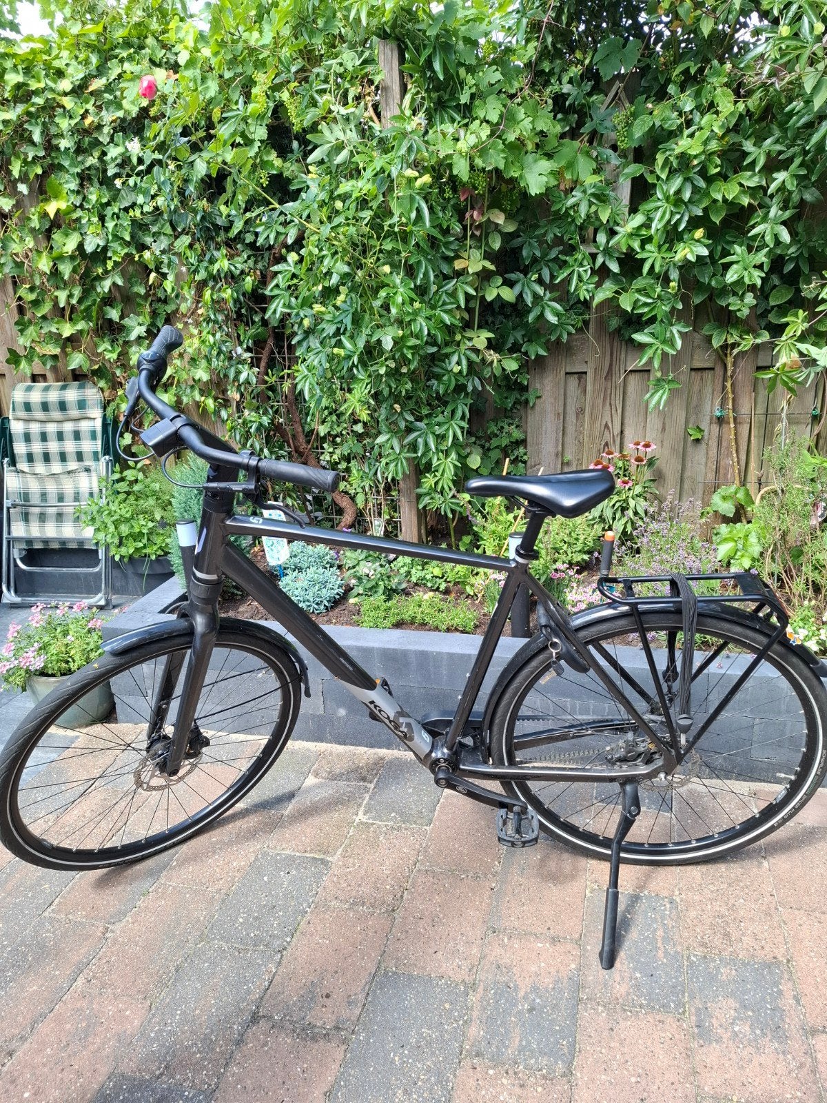 Koga F3 6.1 herenfiets size L onix high gloss, mt 57 en belt, Versnellingen, Zo goed als nieuw, 57 tot 61 cm, Schijfrem