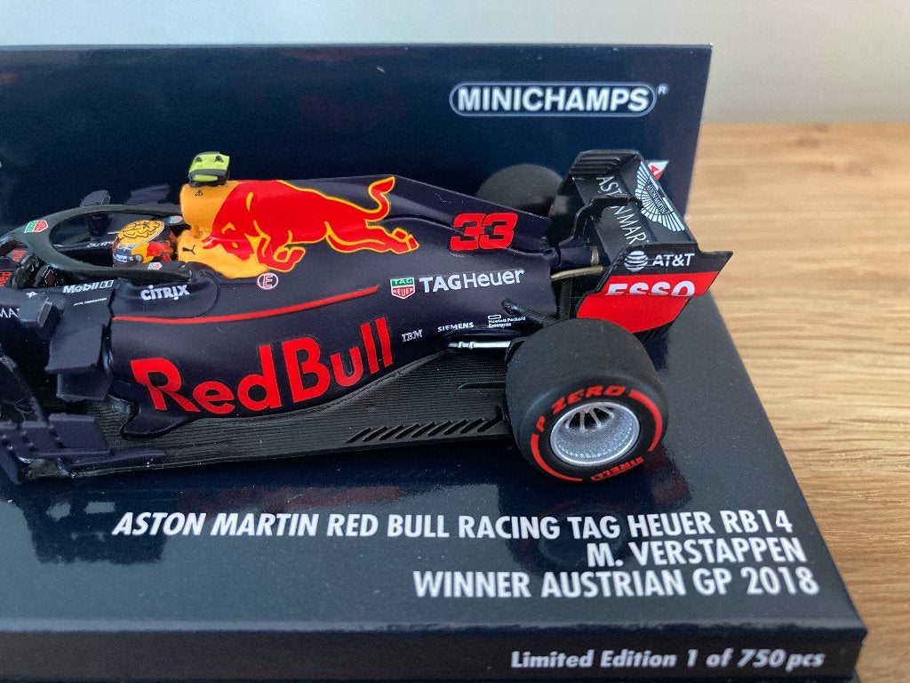 ✅ Max Verstappen 1:43 Winnaar Oostenrijk GP 2018 Red Bull, Ophalen of Verzenden, Nieuw, Formule 1