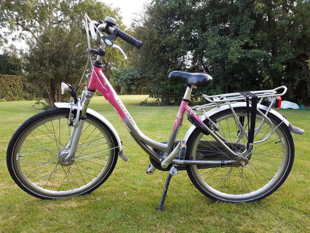 Kinderfiets, meisje, 26 inch, Fietsen en Brommers, Gebruikt, Versnellingen, Gazelle, Trommelrem