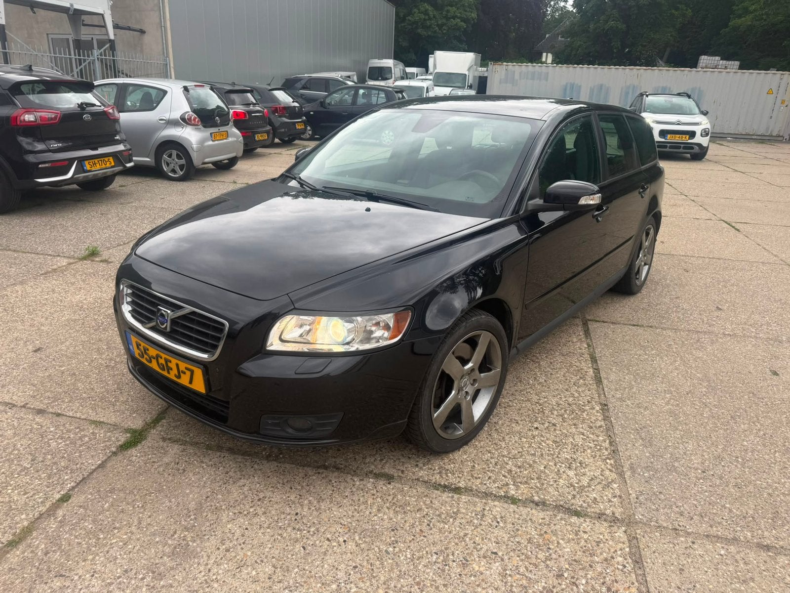 Volvo V50 2.0 D AUT 2008 Zwart, Auto's, 136 pk, 4 cilinders, 700 kg, Zwart