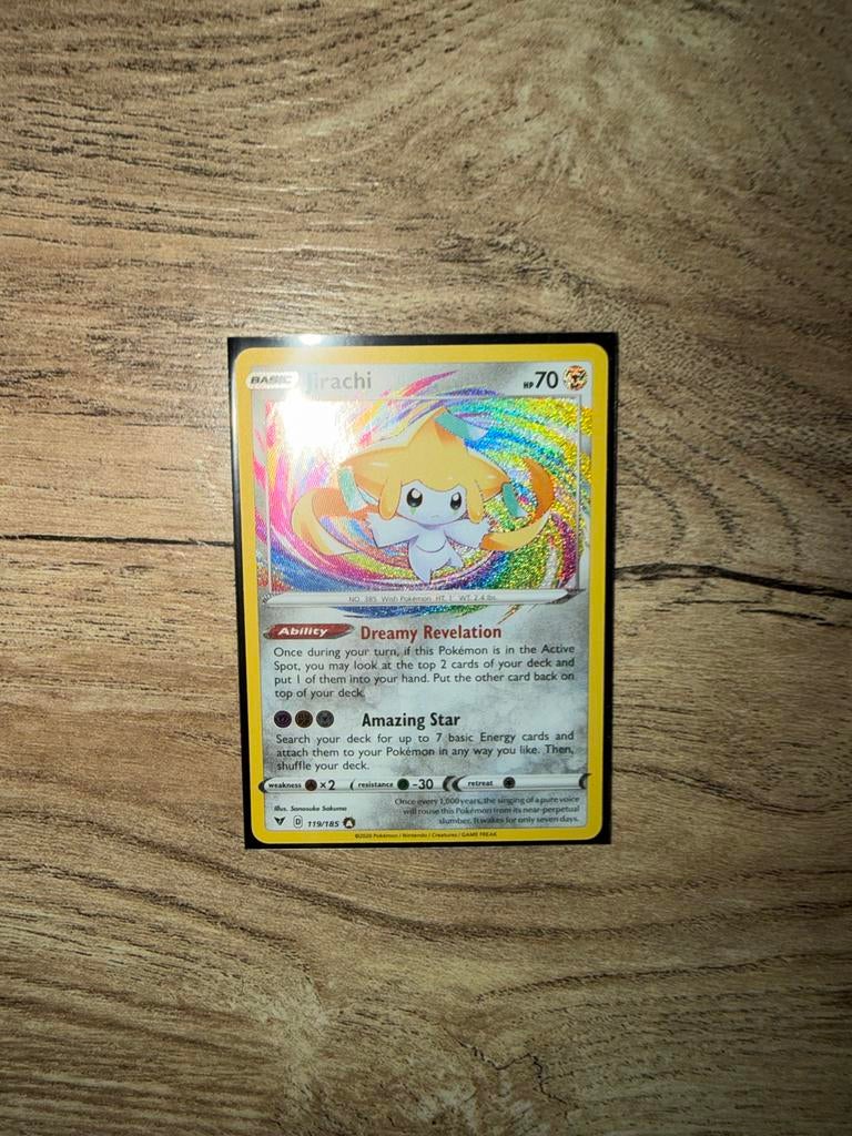 Jirachi 119/185 Amazing Rare - Pokémon Kaart, Ophalen of Verzenden, Nieuw, Losse kaart, Foil