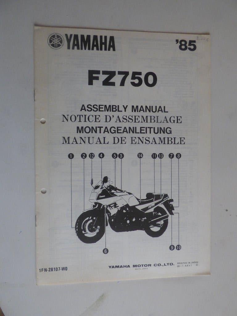 YAMAHA FZ750 MONTAGE HANDLEIDING, Ophalen of Verzenden, Yamaha
