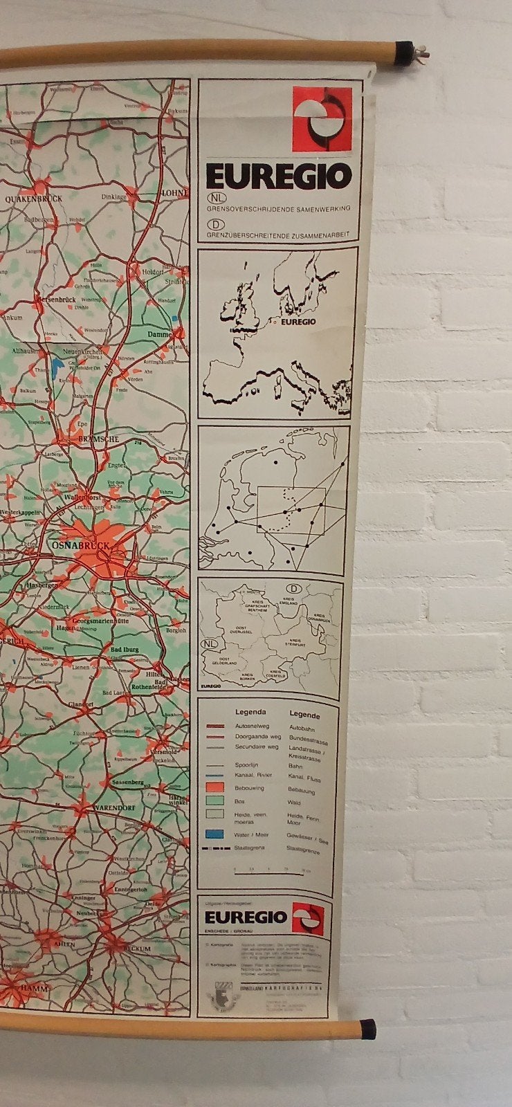 Grote Euregio Landkaart - Nederland/Duitsland, Ophalen, Euregio, 1800 tot 2000, Nederland