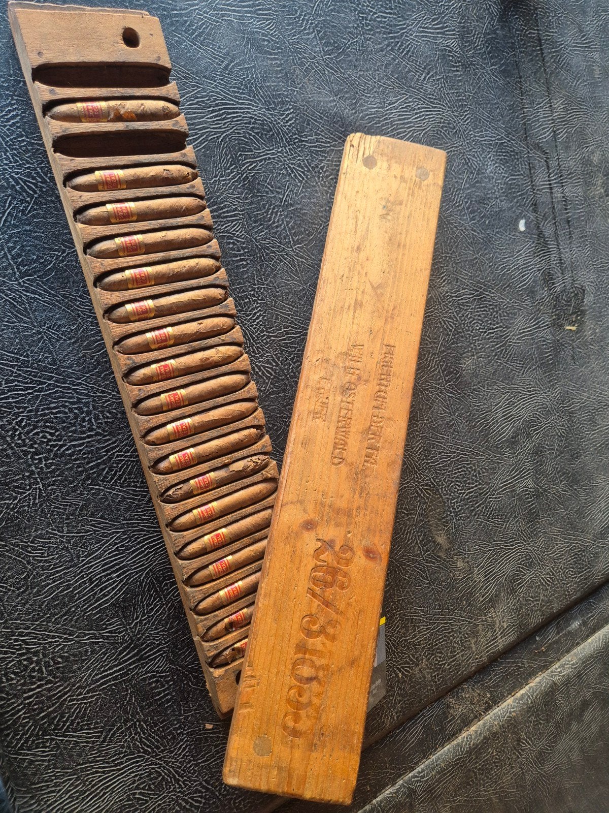 Antieke houten sigarenkist/sigarenhouder, Antiek en Kunst, Ophalen of Verzenden