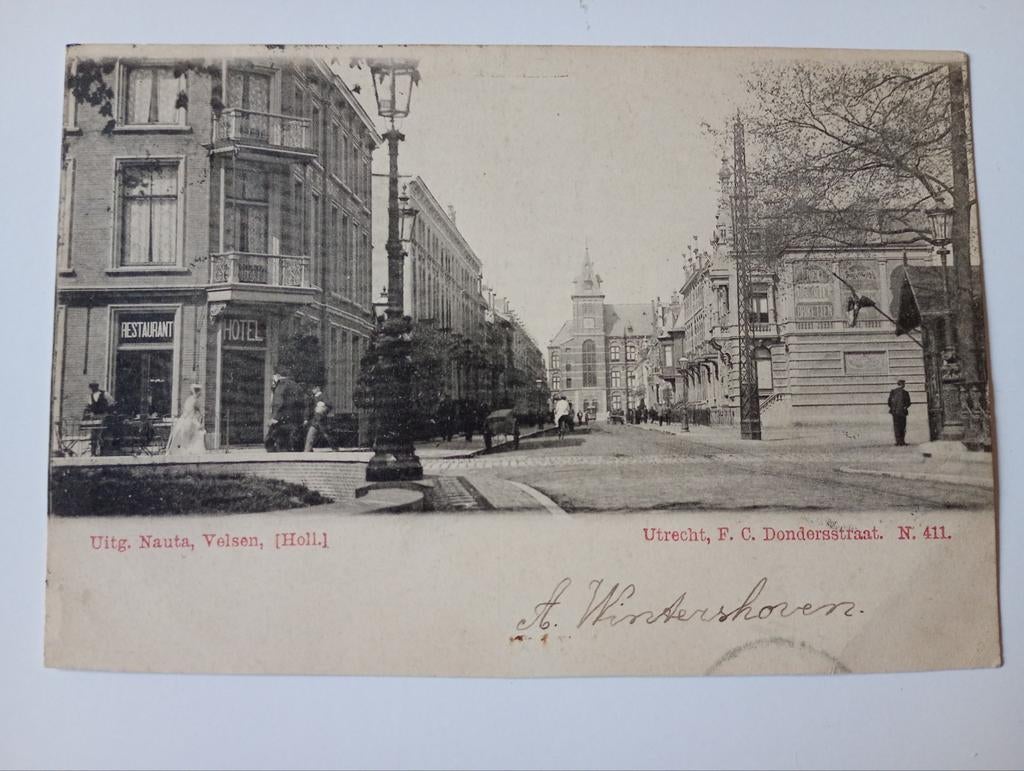 Utrecht F.C. Dondersstraat 1903, Ophalen of Verzenden, Voor 1920, Gelopen, Utrecht