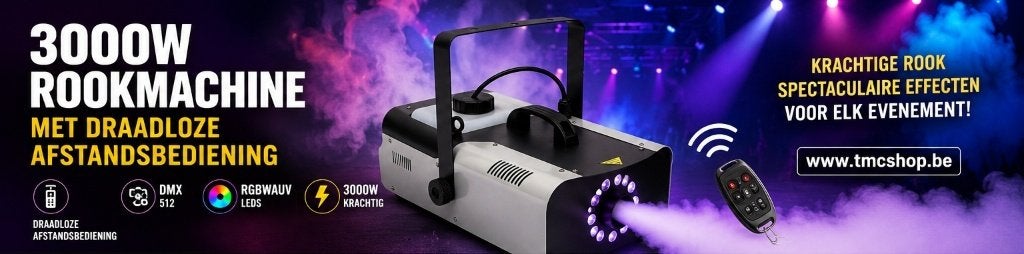 Nieuwe First Class Rookmachine 3000W + dmx + led, Ophalen of Verzenden, Nieuw, Licht, Geluidgestuurd