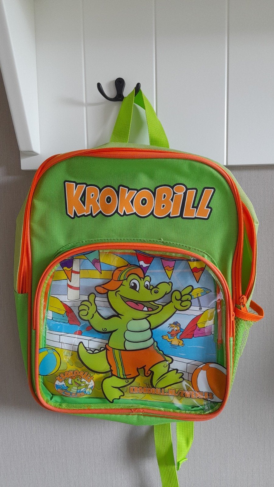 NIEUW Krokobill Zwemtas - Groen met Krokodil print, Ophalen of Verzenden, Gebruikt, Groen, Rugtas
