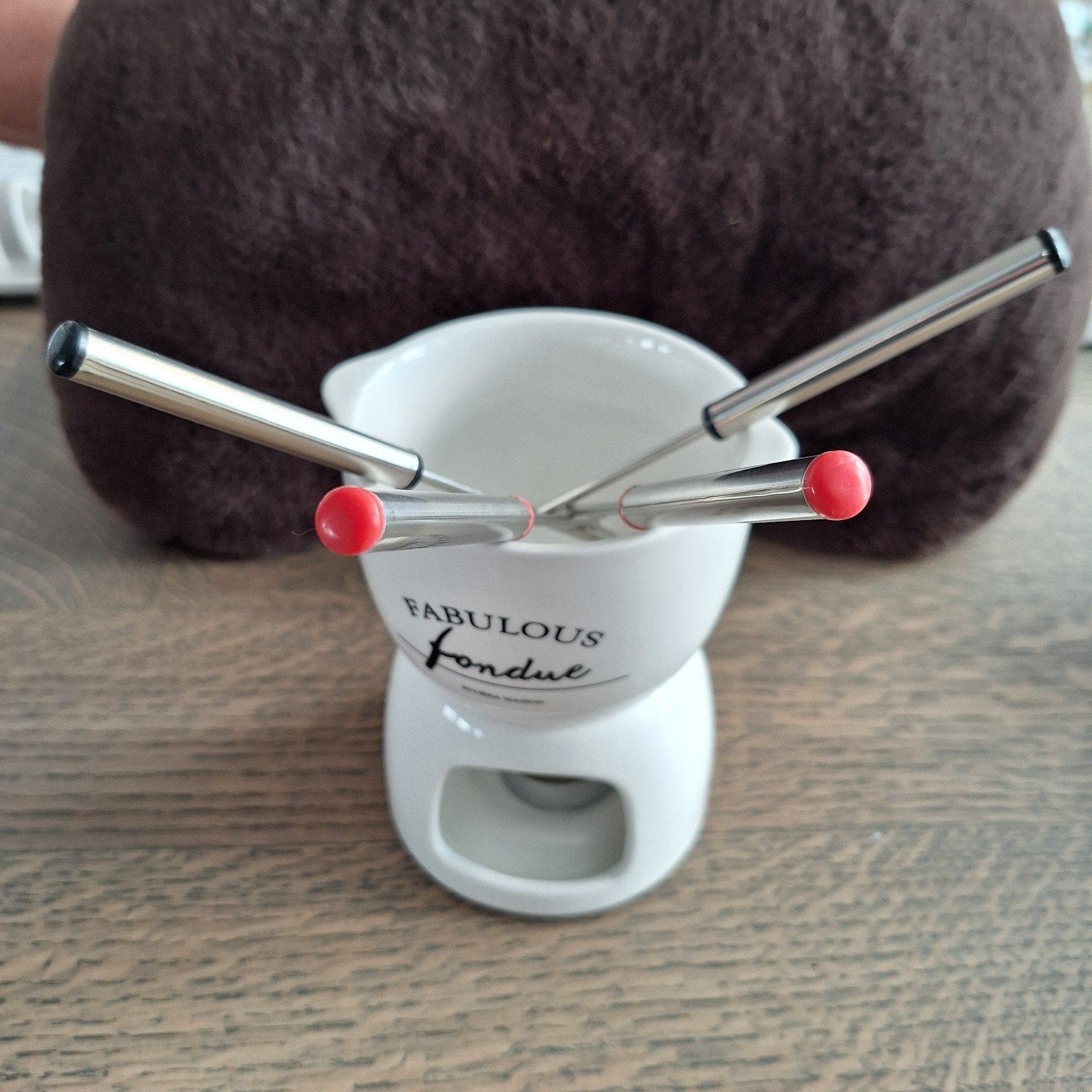 Fonduestel kaas of chocolade, Ophalen