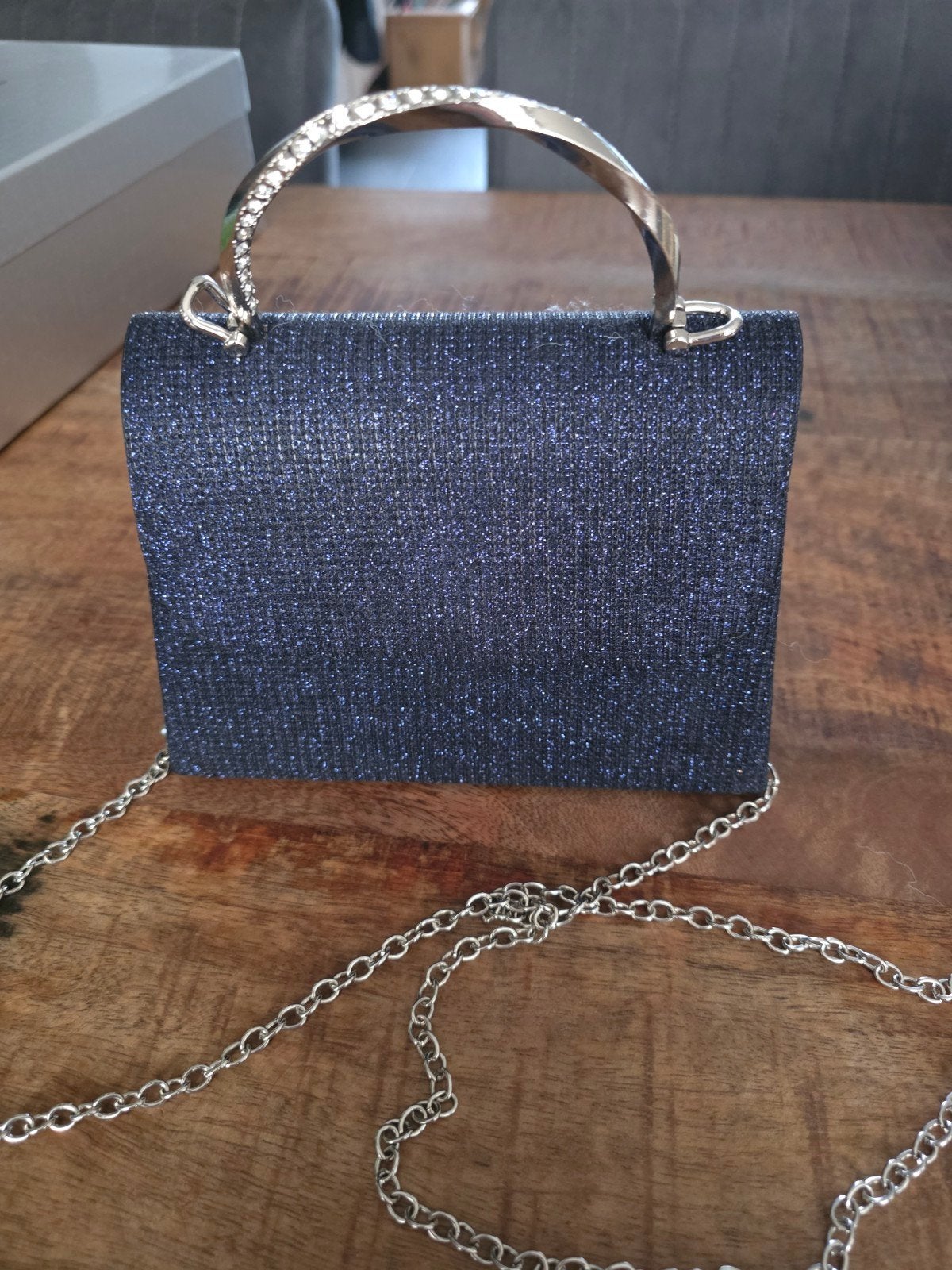 Elegant Avondtasje - Slechts 1x Gebruikt voor Gala, Ophalen of Verzenden, Zo goed als nieuw, Blauw, Avondtasje