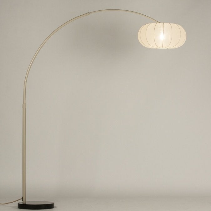 japandi beige vloerlamp booglamp lampion bank hoekbank lamp, Huis en Inrichting, Lampen | Vloerlampen, Ophalen of Verzenden, Nieuw