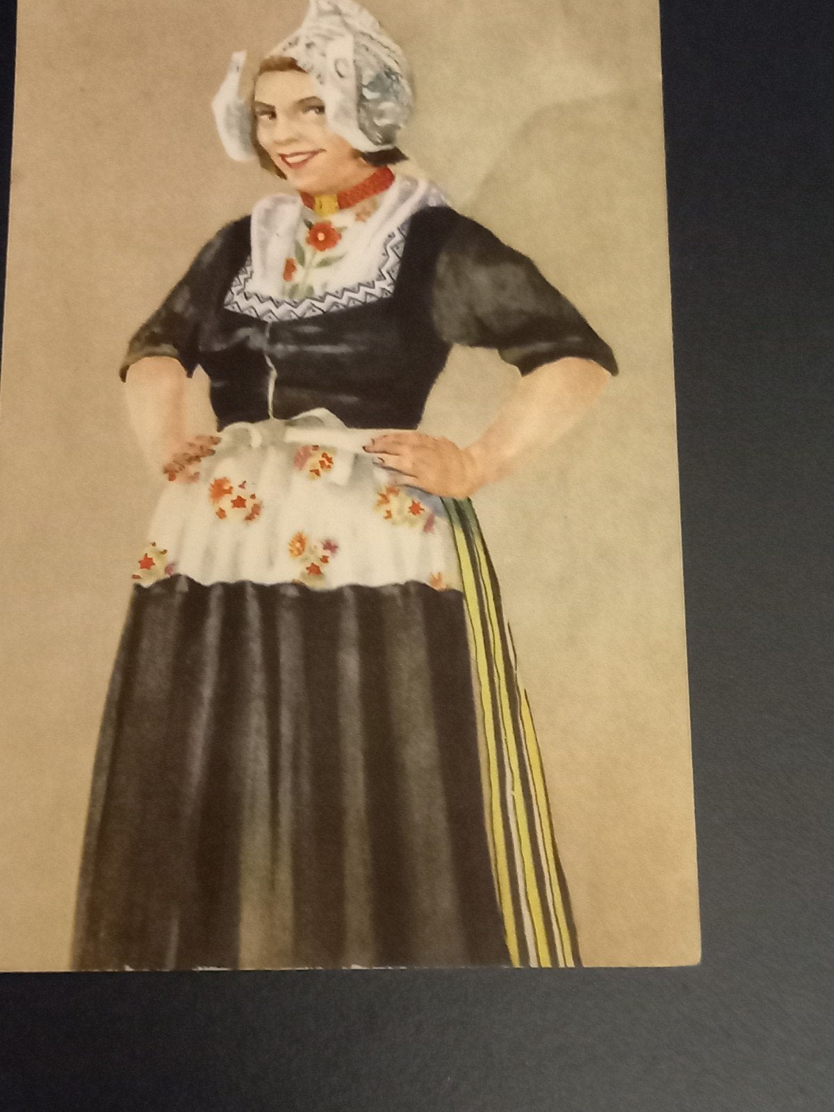 Oude klederdracht  kaart Volendam Holland, Ophalen of Verzenden, Voor 1920, Ongelopen, Klederdracht