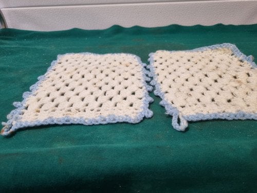 pannenlappen gehaakt vintage, Ophalen of Verzenden, 'T Olde Gre-j, Info@toldegrej.nl, Endepoelstraat 20f Didam