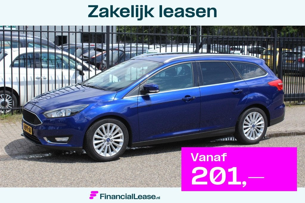 Ford Focus Wagon 1.0 First Edition, Navigatie!, Gebruikt, Euro 6, Blauw, Origineel Nederlands