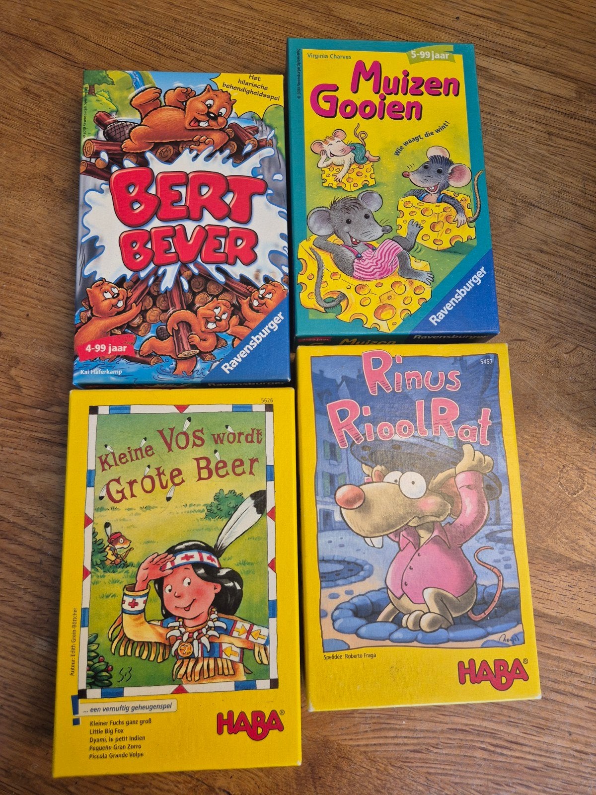 4 HABA en Ravensburger Kinderspellen, Een of twee spelers, Ophalen of Verzenden, Gebruikt, HABA, Ravensburger