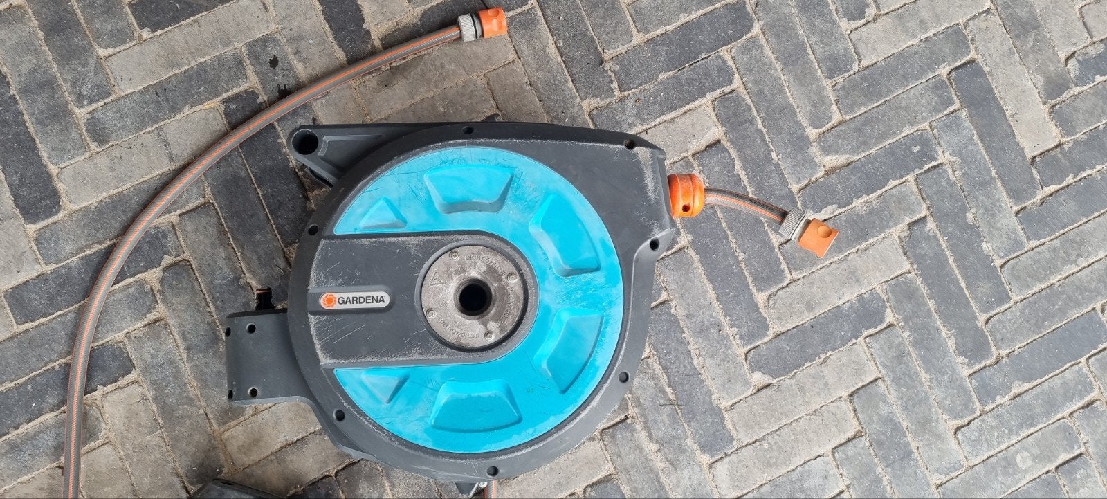 Gardena Wandslangenbox 15 meter - Handige Tuinslanghaspel, Tuin en Terras, Tuinslangen, Ophalen, Gebruikt, Tuinslanghaspel