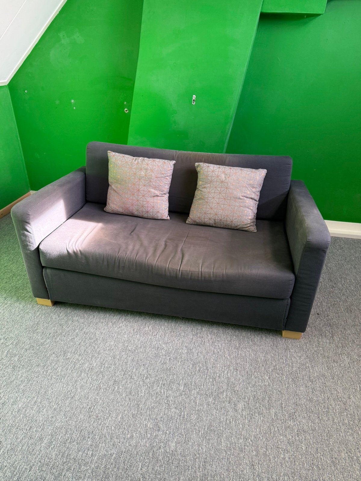 Ikea slaap bank incl kussens, Ophalen, Gebruikt, Tweepersoons, 140 cm