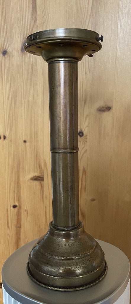 Antique solid brass candlestick holder (1.4kg), Ophalen of Verzenden, Koper of Brons