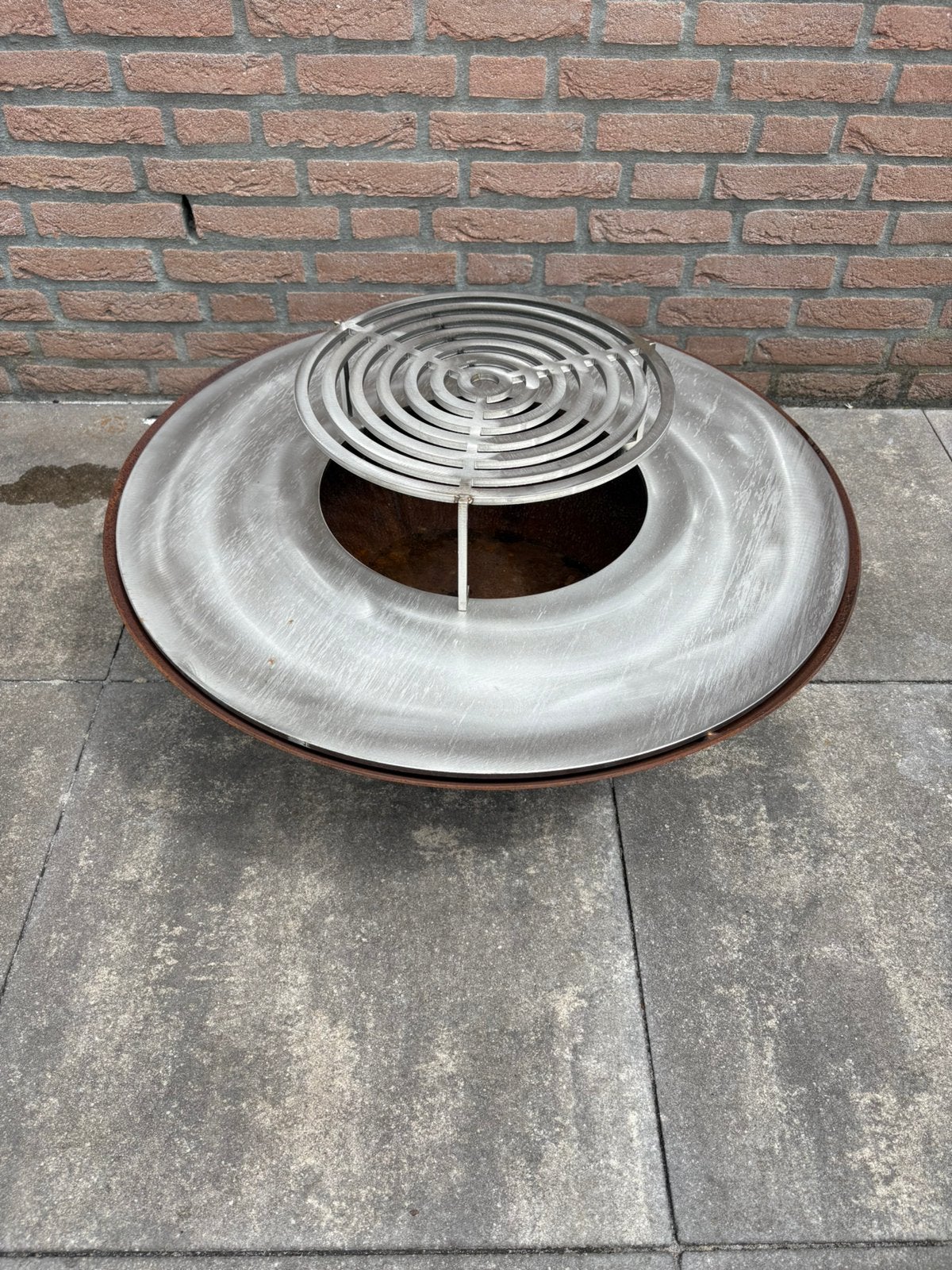 Handgemaakte Cortenstaal BBQ met RVS Grill en Plaat, Ophalen, Nieuw