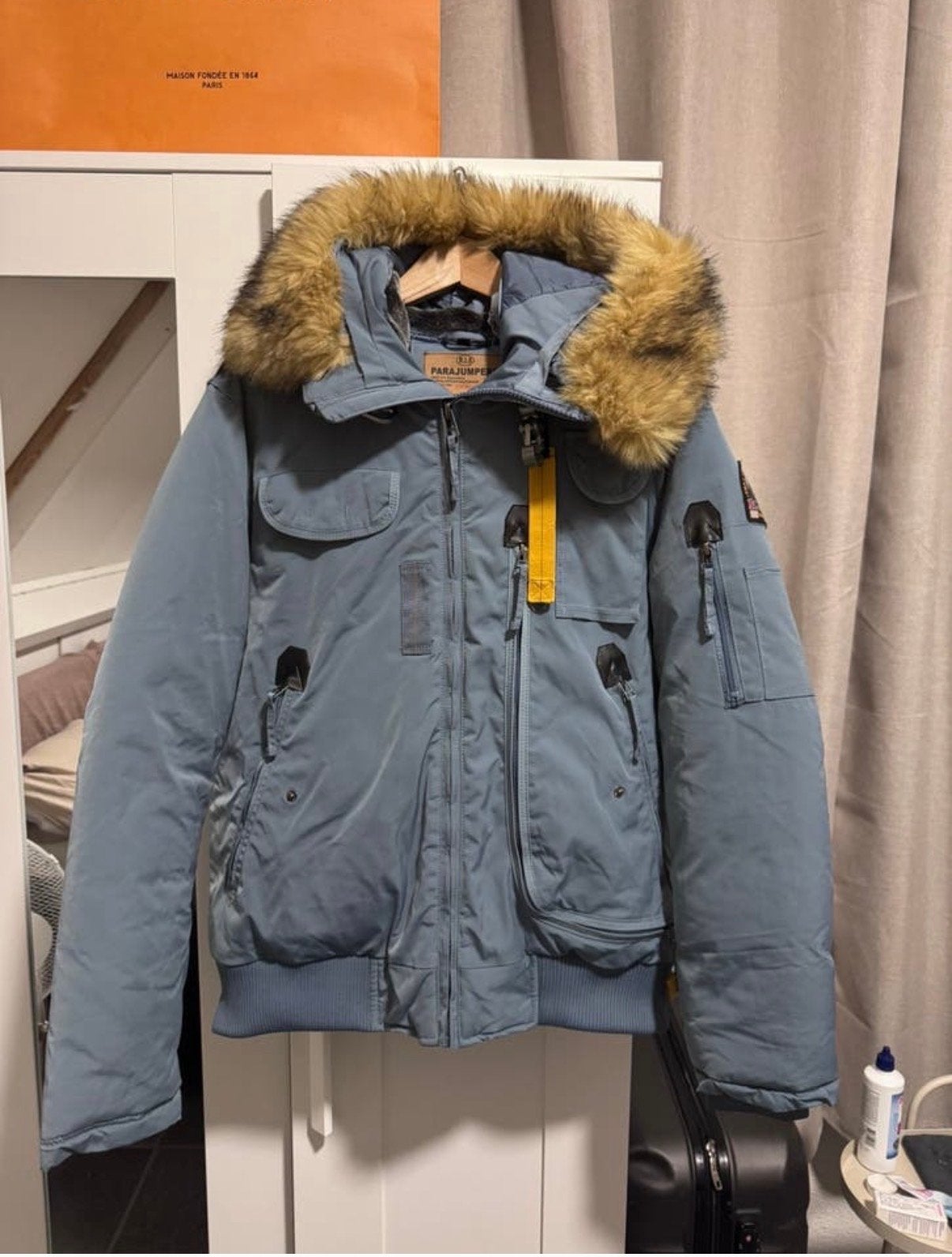 Parajumpers Gobi Bomberjack - Lichtblauw, Ophalen, Zo goed als nieuw, Maat 48/50 (M), Blauw