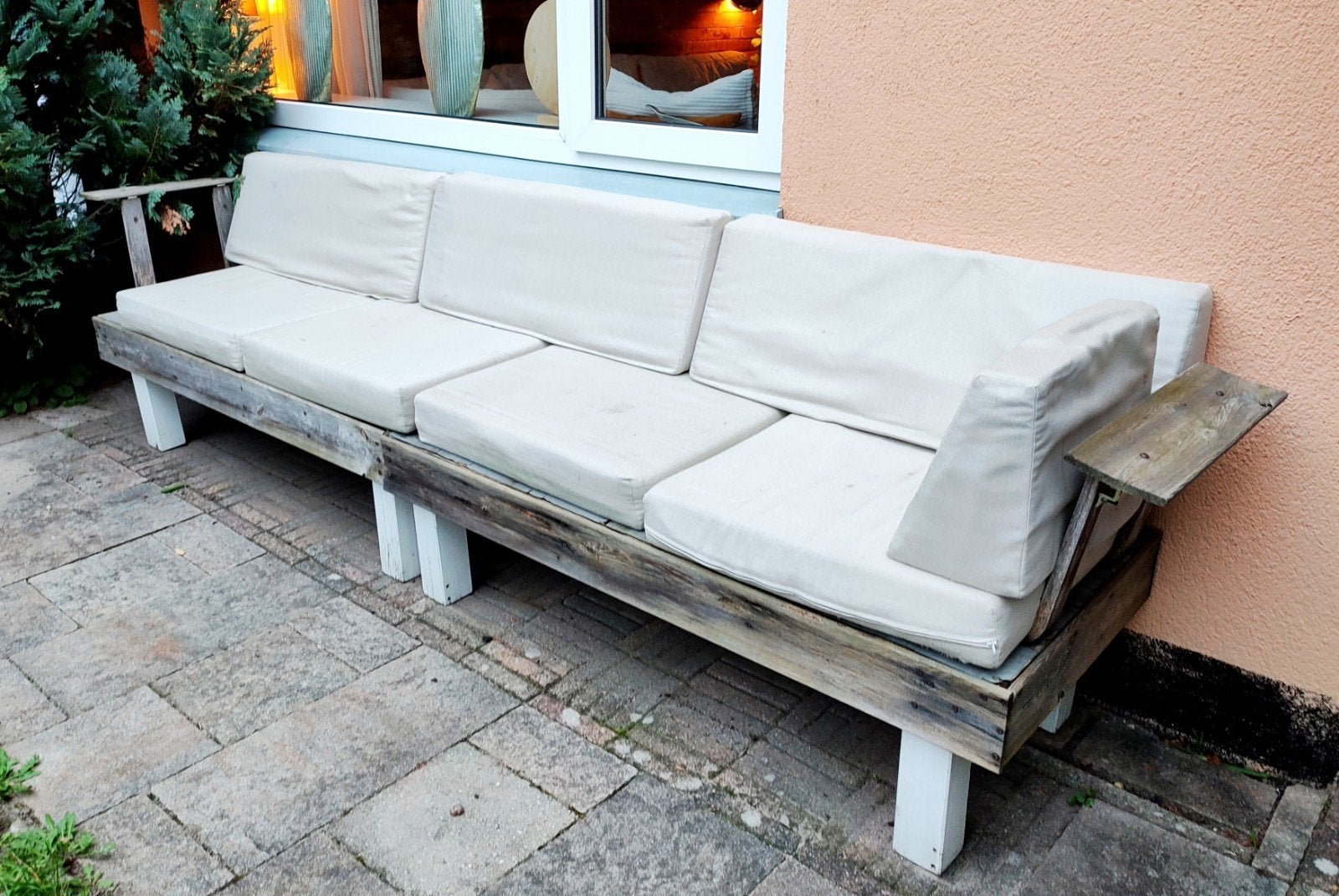 Mooie, grote tuinbank, Ophalen, Gebruikt, Hout