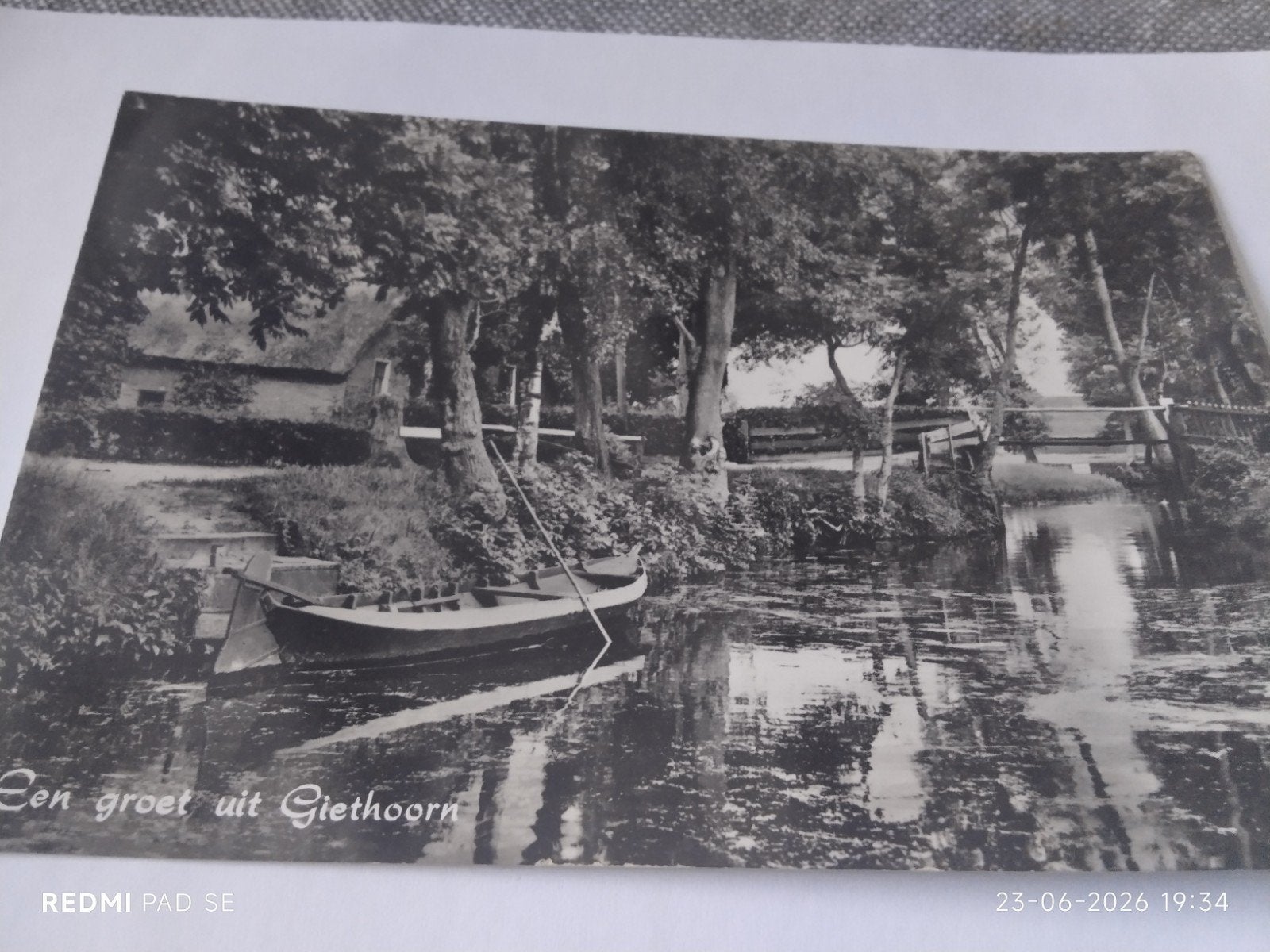 Oude Ansichtkaart Giethoorn - Gelopen 1965, Ophalen of Verzenden, 1960 tot 1980, Overijssel