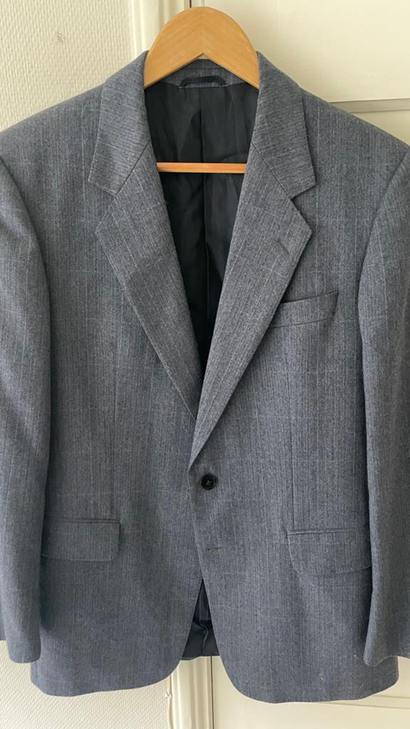 Te koop: colbert, Burberry, blauw, maat 48, zgan, Ophalen of Verzenden, Zo goed als nieuw, Maat 48/50 (M), Blauw