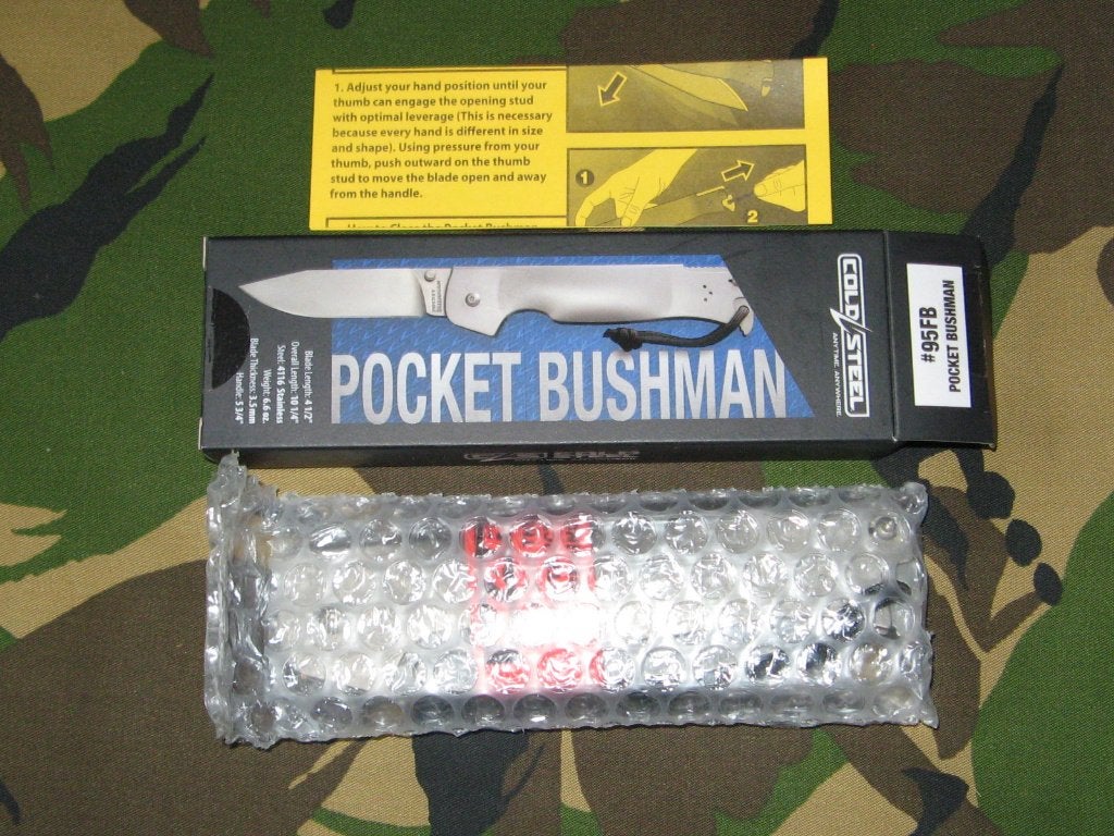 Zakmes Cold Steel Pocket Bushman - Backpack Mes, Ophalen of Verzenden, Nieuw
