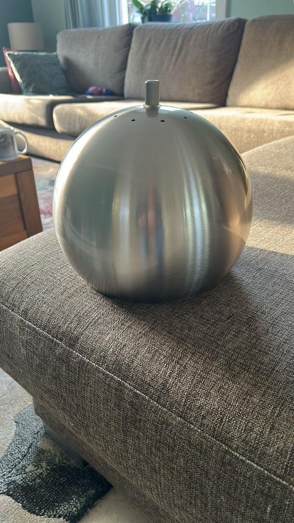 Moderne RVS hanglamp, Ophalen of Verzenden, Zo goed als nieuw, Metaal, Minder dan 50 cm