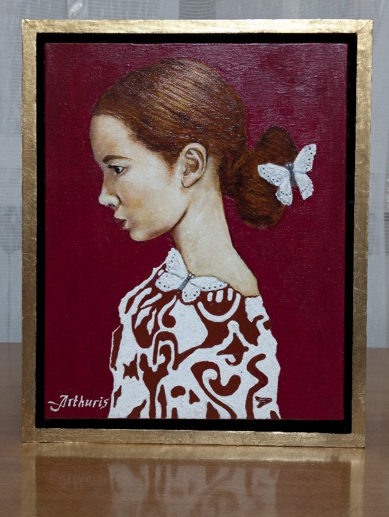 "Portret van een jong meisje" Schilderij, Verzenden